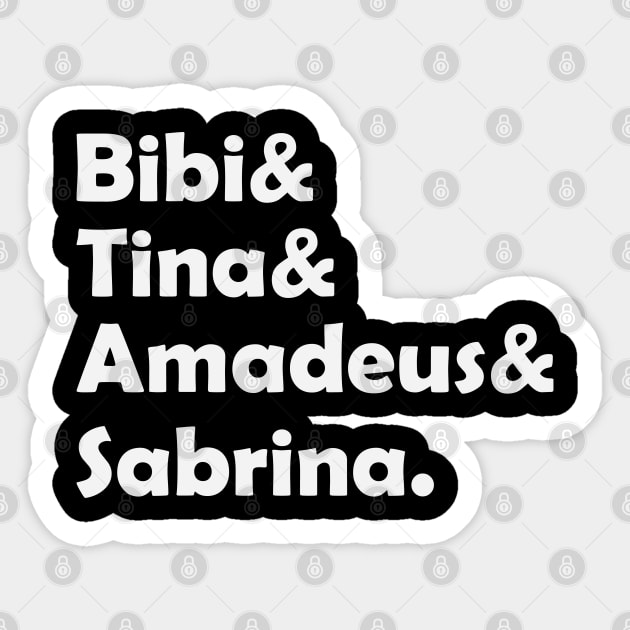 Bibi Tina Amadeus Sabrina Sticker by gabrielakaren